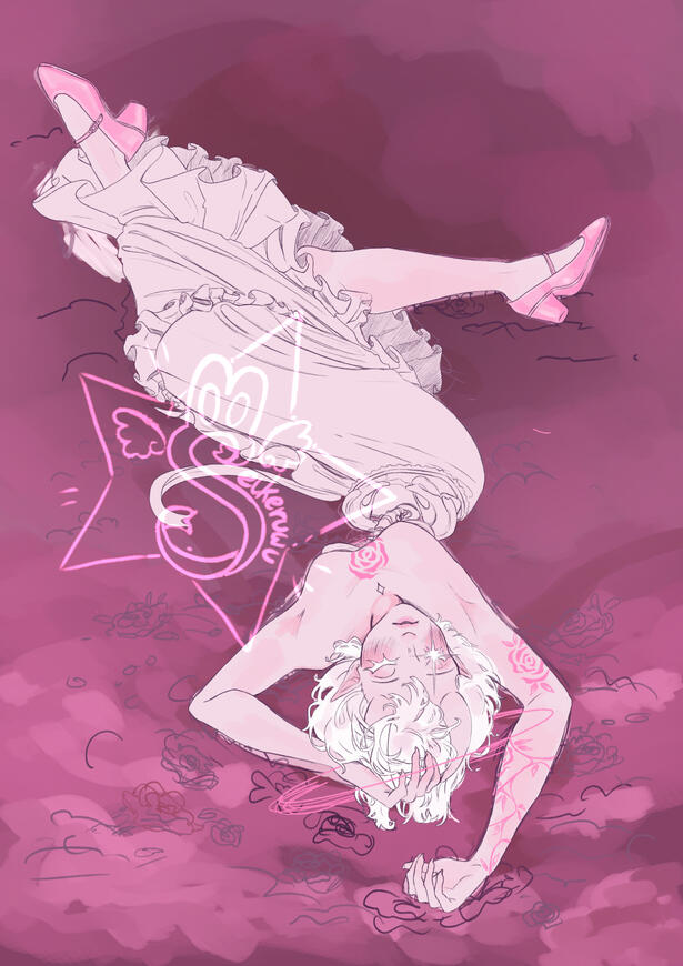 third Aspect of Chaos (Minecraft lore series), character played by IvoryCello, unfinished illustration